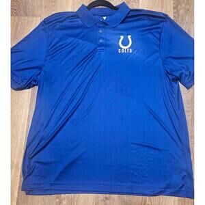 Fanatics Indianapolis Colts Blue Polo Shirt With Colts Logo Size 3XL